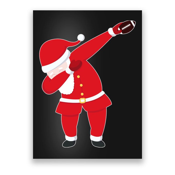 Football Dabbing Santa Poster