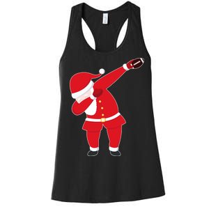 Football Dabbing Santa Women's Racerback Tank