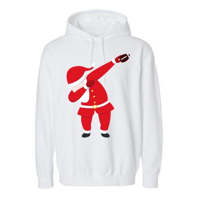 Football Dabbing Santa Garment-Dyed Fleece Hoodie