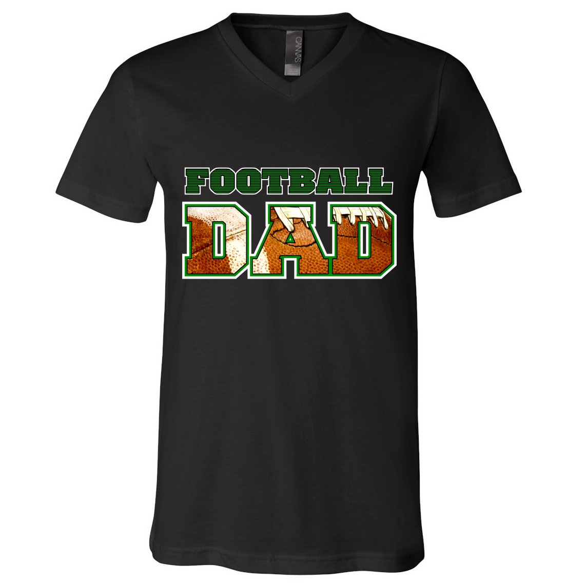 Football Dad Graphic Sports V-Neck T-Shirt