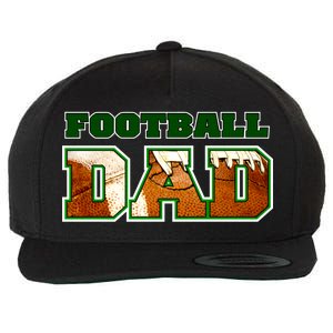 Football Dad Graphic Sports Wool Snapback Cap