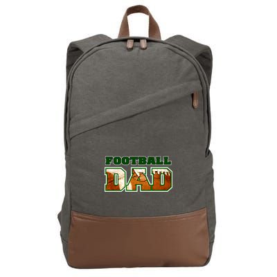 Football Dad Graphic Sports Cotton Canvas Backpack