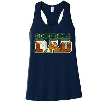 Football Dad Graphic Sports Women's Racerback Tank