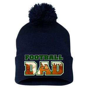 Football Dad Graphic Sports Pom Pom 12in Knit Beanie