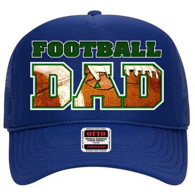 Football Dad Graphic Sports High Crown Mesh Back Trucker Hat