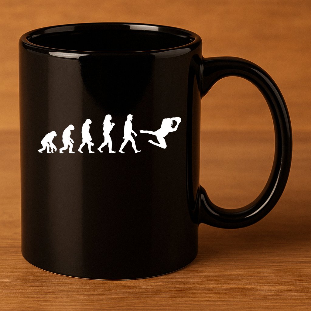 Football Evolution  11oz C Handle Ceramic Mug