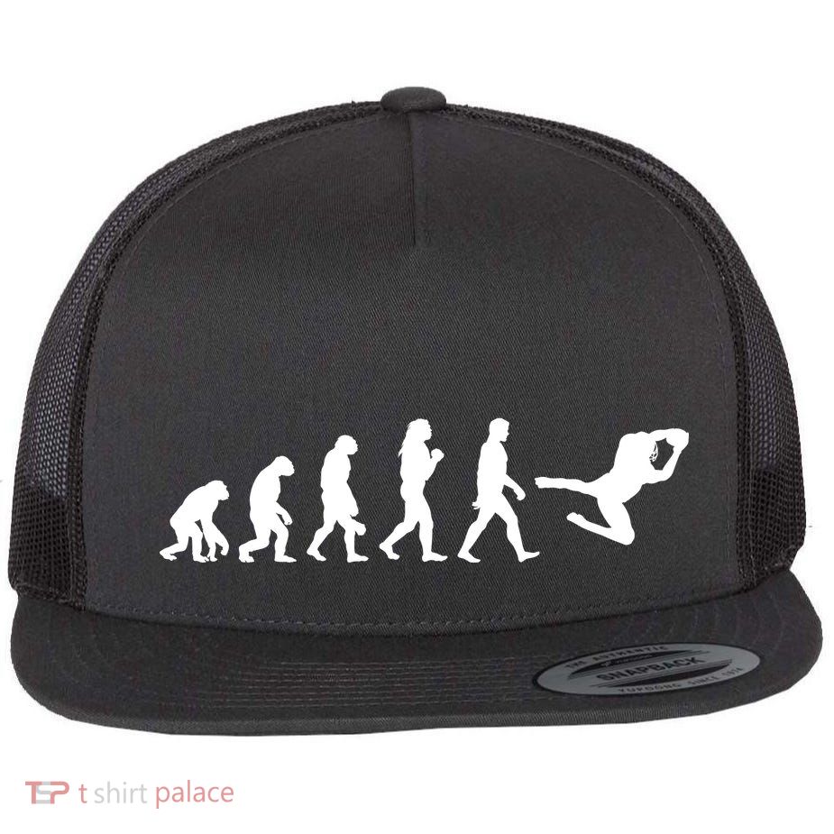 Football Evolution  Flat Bill Trucker Hat