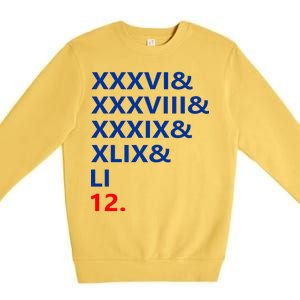 Football Goat New England 5 Time World Champion #12 Premium Crewneck Sweatshirt