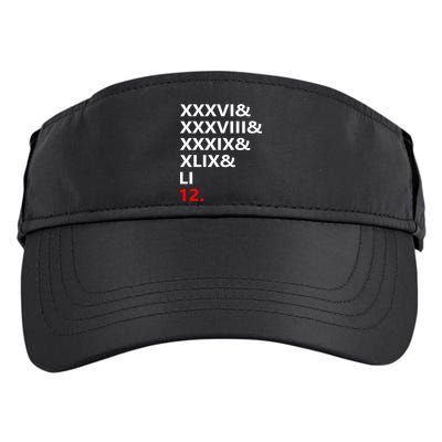 Football Goat New England 5 Time World Champion #12 Adult Drive Performance Visor