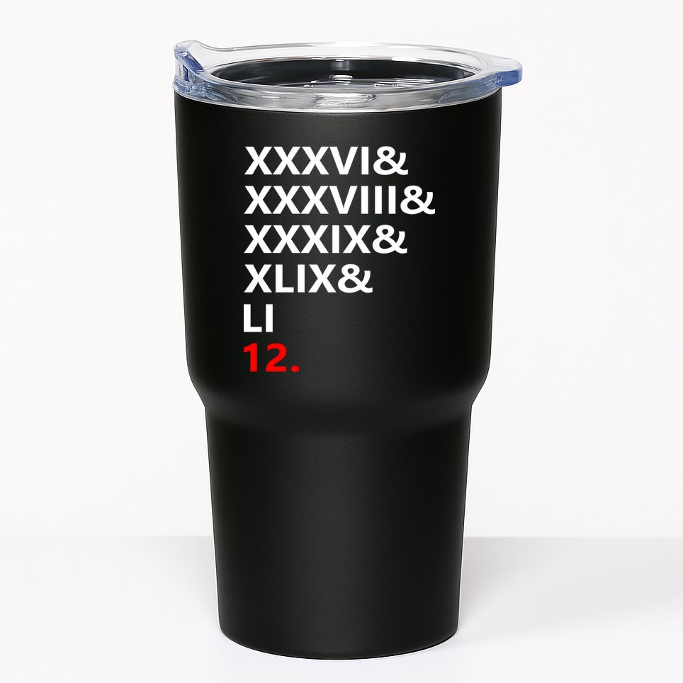 Football Goat New England 5 Time World Champion #12 Tumbler