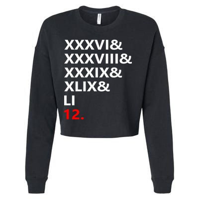Football Goat New England 5 Time World Champion #12 Cropped Pullover Crew