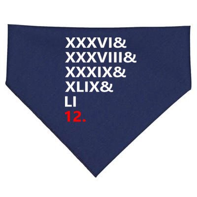 Football Goat New England 5 Time World Champion #12 USA-Made Doggie Bandana