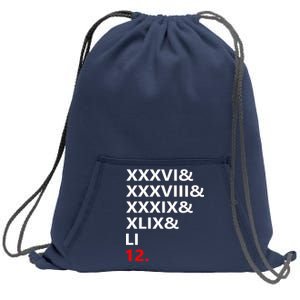 Football Goat New England 5 Time World Champion #12 Sweatshirt Cinch Pack Bag