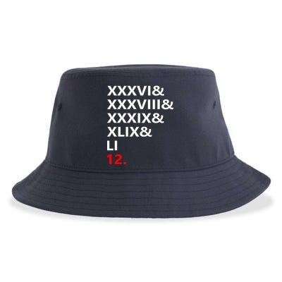 Football Goat New England 5 Time World Champion #12 Sustainable Bucket Hat