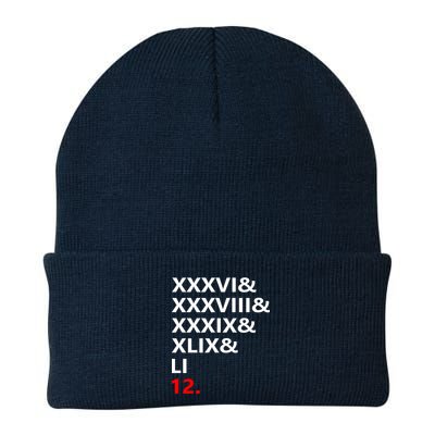 Football Goat New England 5 Time World Champion #12 Beanie