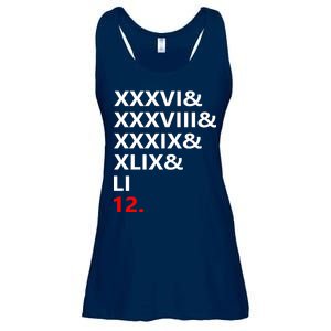 Football Goat New England 5 Time World Champion #12 Ladies Essential Flowy Tank