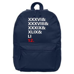 Football Goat New England 5 Time World Champion #12 16 in Basic Backpack