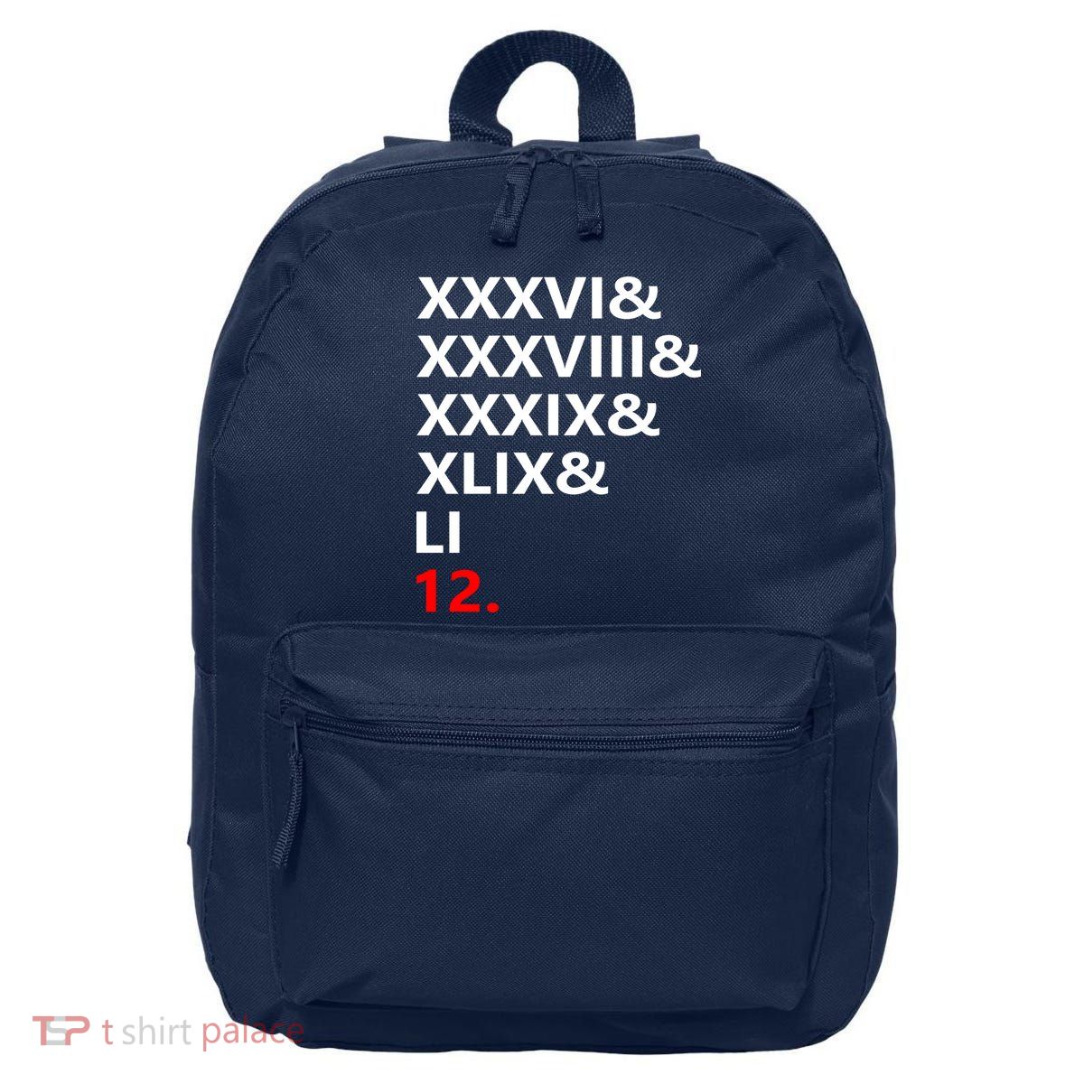 Football Goat New England 5 Time World Champion #12 16 in Basic Backpack