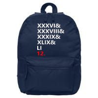 Football Goat New England 5 Time World Champion #12 16 in Basic Backpack