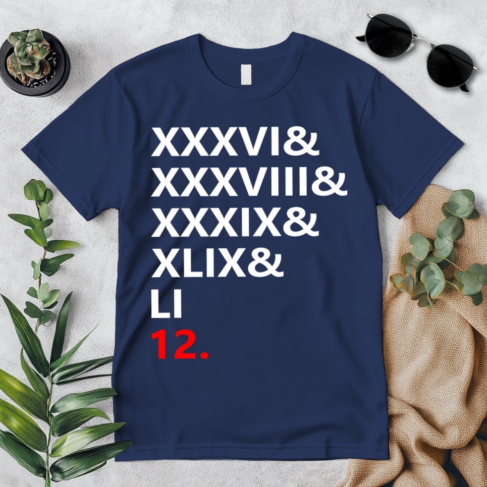 Football Goat New England 5 Time World Champion #12 Premium T-Shirt