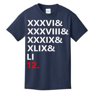 Football Goat New England 5 Time World Champion #12 Kids T-Shirt