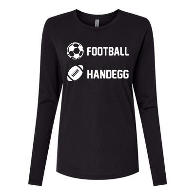 Football Handegg Soccer  Womens Cotton Relaxed Long Sleeve T-Shirt