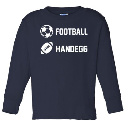 Football Handegg Soccer  Toddler Long Sleeve Shirt