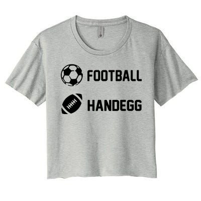 Football Handegg Soccer  Women's Crop Top Tee