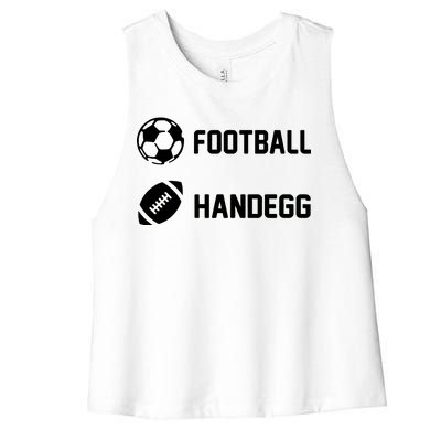 Football Handegg Soccer  Women's Racerback Cropped Tank