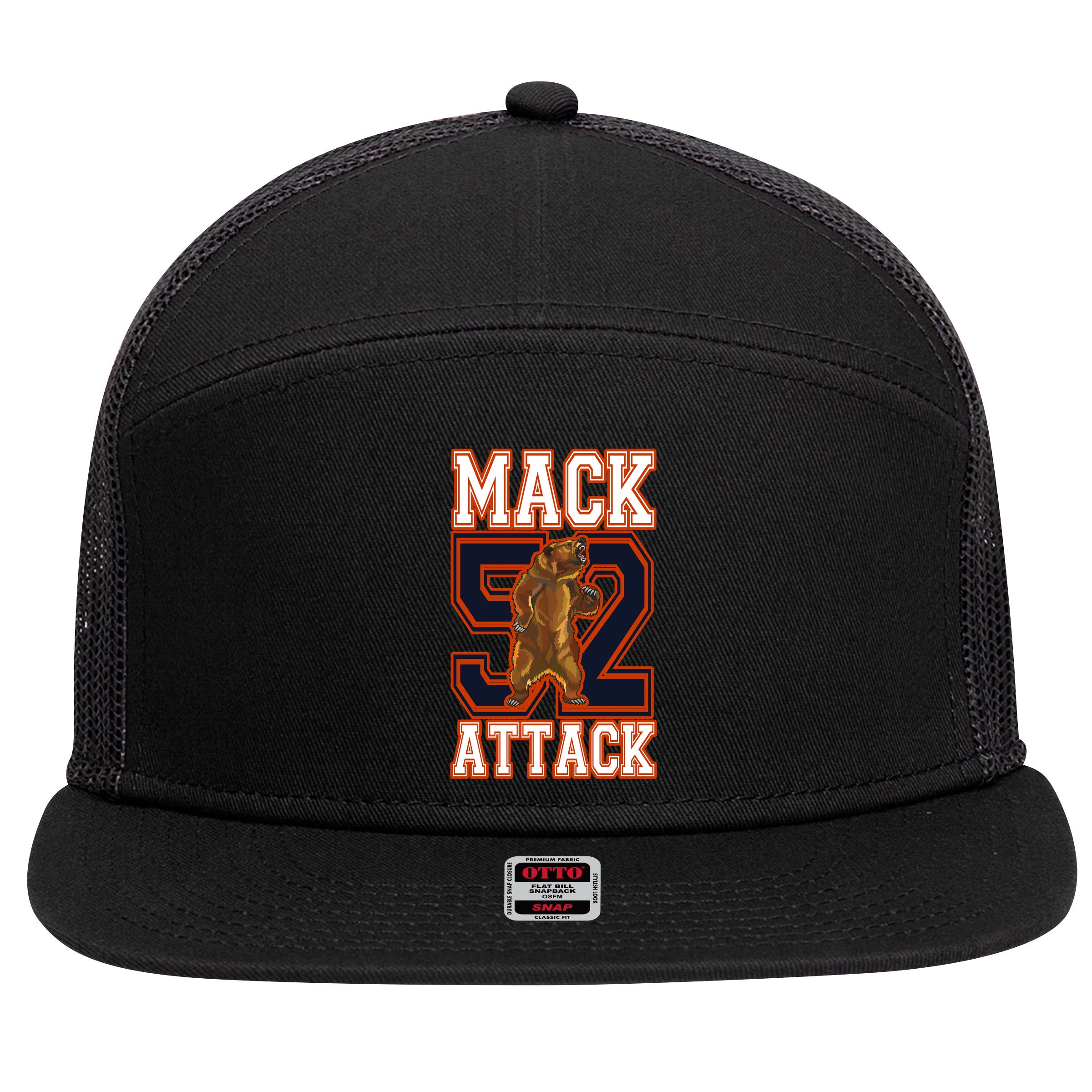 Football Mack Attack 52 7 Panel Mesh Trucker Snapback Hat