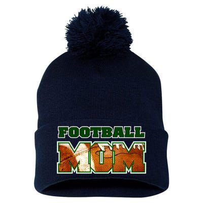 Football Mom Pom Pom 12in Knit Beanie