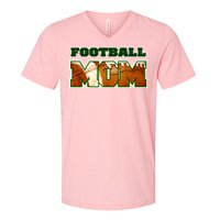 Football Mom V-Neck T-Shirt