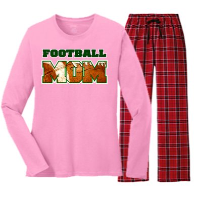 Football Mom Women's Long Sleeve Flannel Pajama Set 