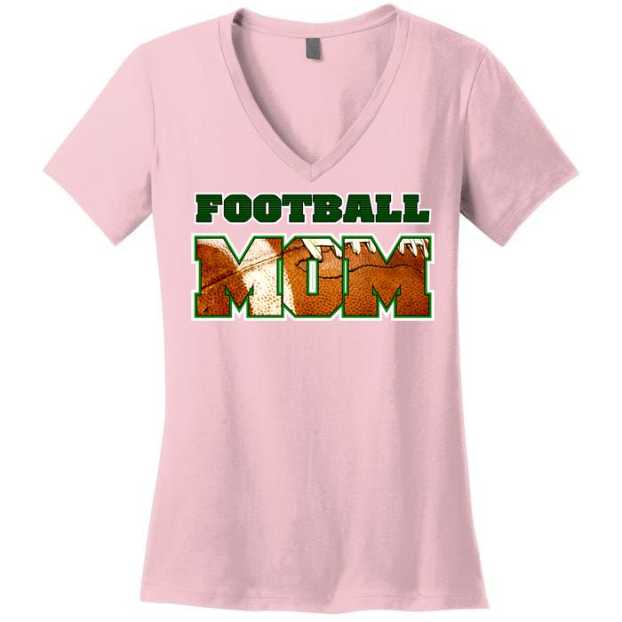 Football Mom Women's V-Neck T-Shirt