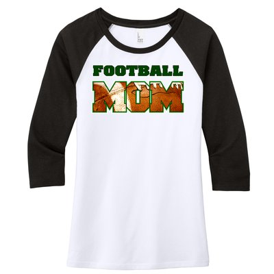 Football Mom Women's Tri-Blend 3/4-Sleeve Raglan Shirt