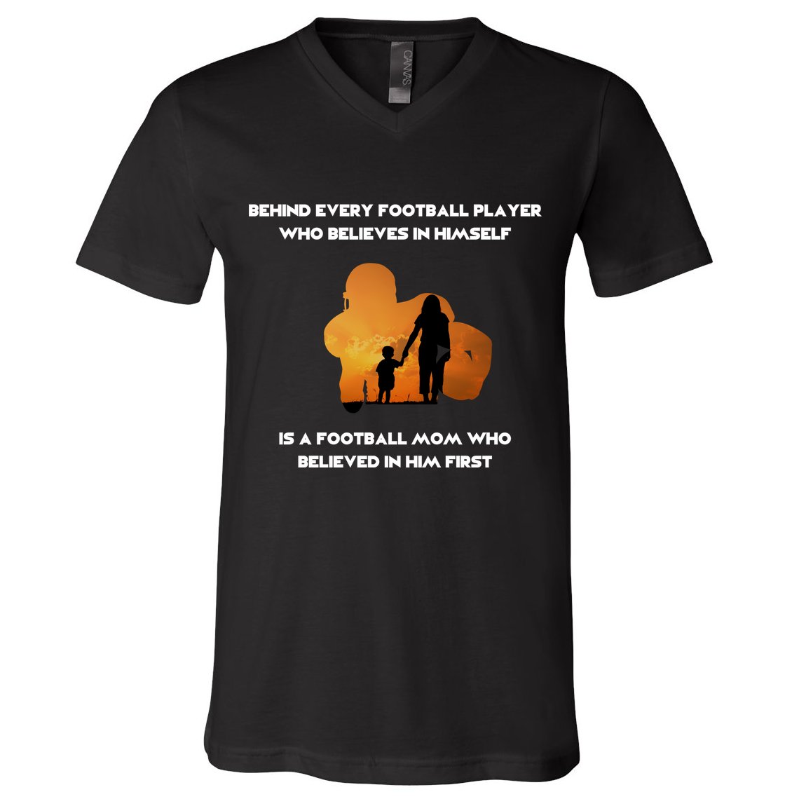 Football Mom Behind The Scenes V-Neck T-Shirt