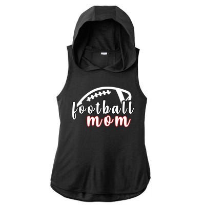 Football Mom Fan Ladies PosiCharge Tri-Blend Wicking Draft Hoodie Tank