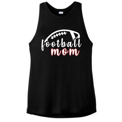 Football Mom Fan Ladies PosiCharge Tri-Blend Wicking Tank