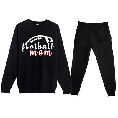 Football Mom Fan Premium Crewneck Sweatsuit Set