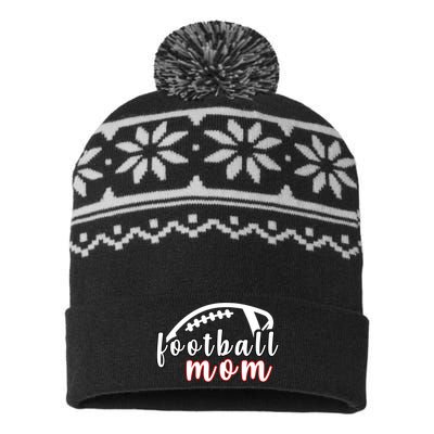 Football Mom Fan USA-Made Snowflake Beanie