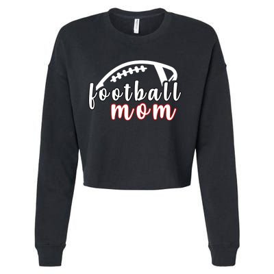 Football Mom Fan Cropped Pullover Crew