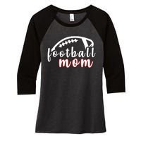 Football Mom Fan Women's Tri-Blend 3/4-Sleeve Raglan Shirt