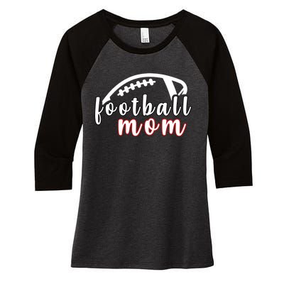 Football Mom Fan Women's Tri-Blend 3/4-Sleeve Raglan Shirt