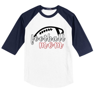 Football Mom Fan Baseball Sleeve Shirt