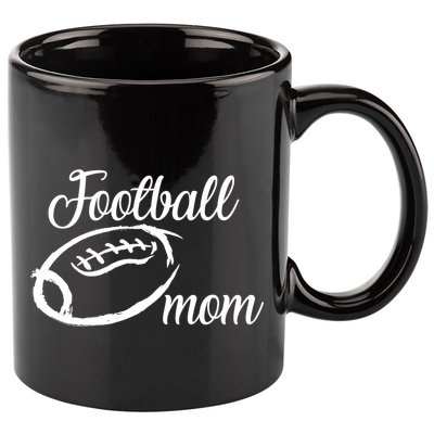 Football Mom Logo 11oz C Handle Ceramic Mug