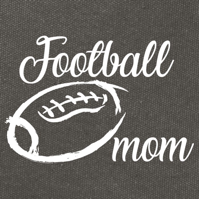 Football Mom Logo Cotton Canvas Backpack
