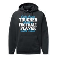 Football Player Tough Mom Performance Fleece Hoodie