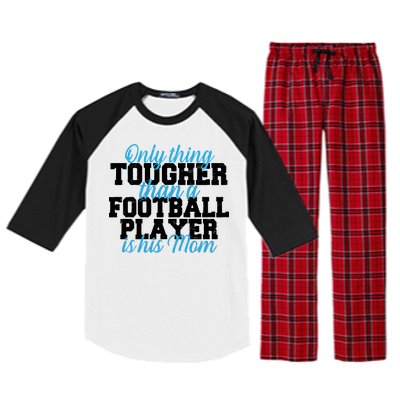 Football Player Tough Mom Raglan Sleeve Pajama Set