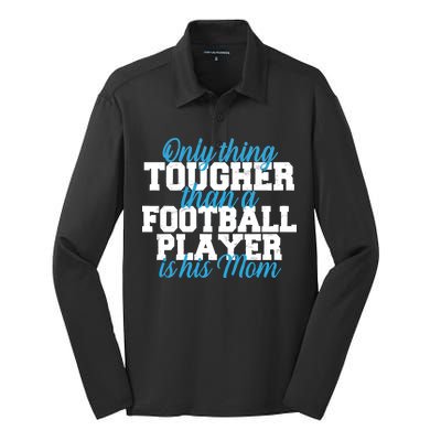 Football Player Tough Mom Silk Touch Performance Long Sleeve Polo