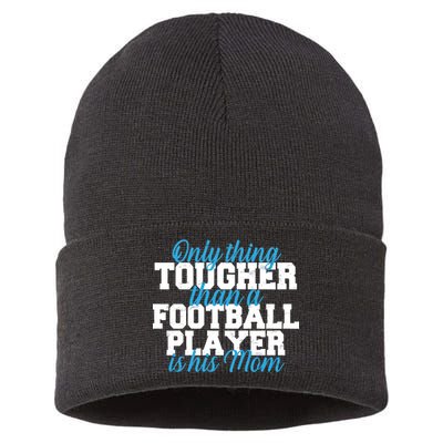 Football Player Tough Mom Sustainable Knit Beanie